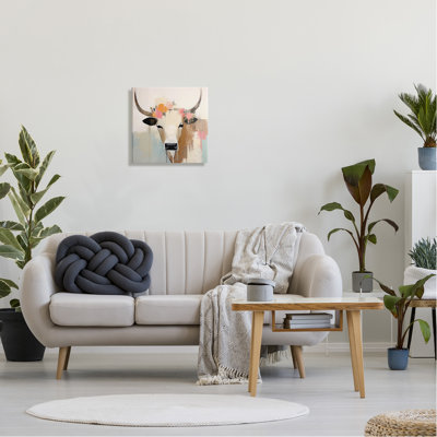 Soft Cattle Abstraction by Irena Orlov - Wrapped Canvas Painting -  August Grove®, 79A9E1750D04489E8B274C5B73E40034