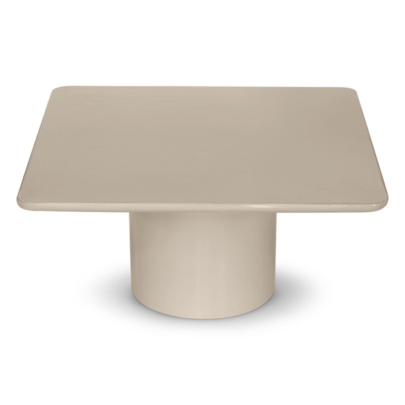 Alessia Coffee Table, Latte Taupe, TALL 16.5" H x 23.75" L x 23.75" W