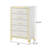 Leliea White 5-drawer Chest with Gold Trim