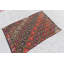 Tapis turc rétro tissé à la main avec un motif tribal rouge pour le salon