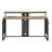 Poukner L-Shaped Steel Computer Desk with Built-In Electrical Outlet-233799670