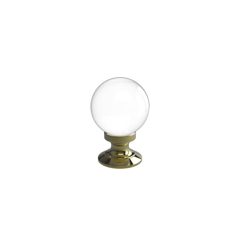 Platten 25mm Diameter Round Knob, Polished Brass