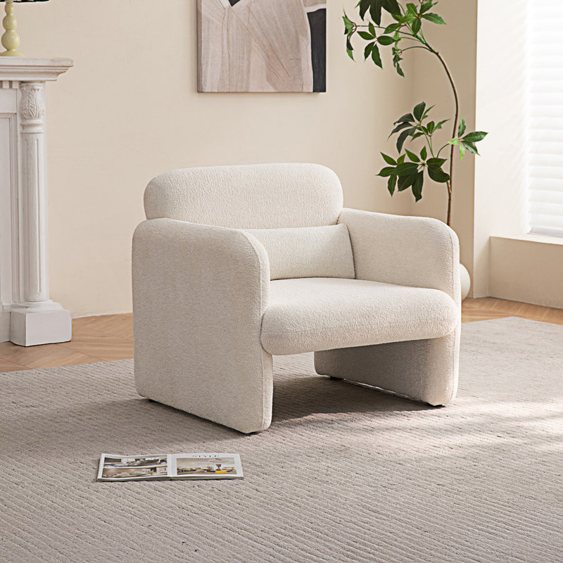 Canapé simple moderne avec coussin de soutien, Beige