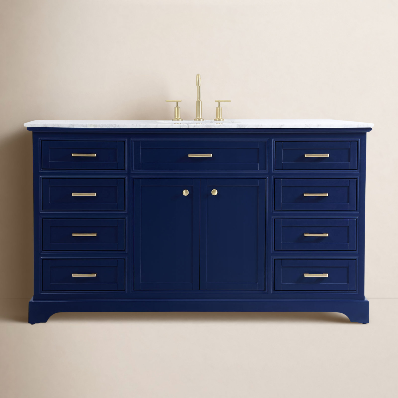 Hermes 60'' Single Bathroom Vanity, Blue