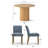 Danayla 4 - Person Dining Table Sets With 41.5'' Round Table & 4 Upholstered Linen Chairs-103707428