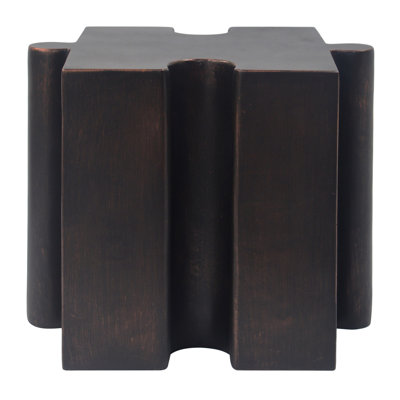 Puzzle Art Side Table, Modular Concave Edge MGO Table - Buy Singles Or Combine For Custom Layouts, Indoor & Outdoor,Antique Copper Color