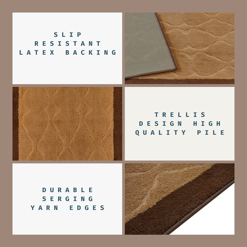 Tapis marocain beige à motif de treillis, Tapis de couloir 2 pi 2 po x 2 pi