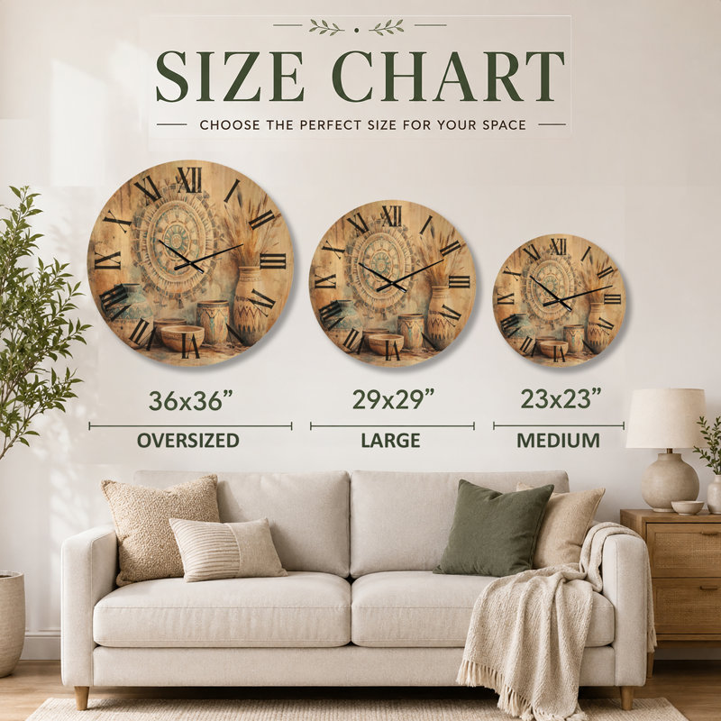Horloge murale Boho, Medium