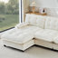  Canapé modulaire en U modulaire en U, chenille à 4 places avec 2 repose-pieds pour chambre à coucher et appartement, beige, sièges en mousse haute densité, assise détendue, sièges, repose-pieds profonds amovibles, moderne-1570934333-1570934328