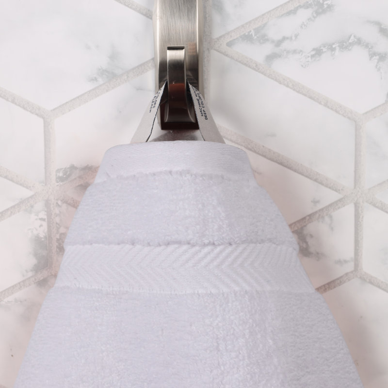 Ensemble de serviettes 100% coton ultra doux 6 pièces Hamachi, Blanc, 6 Piece Towel Set