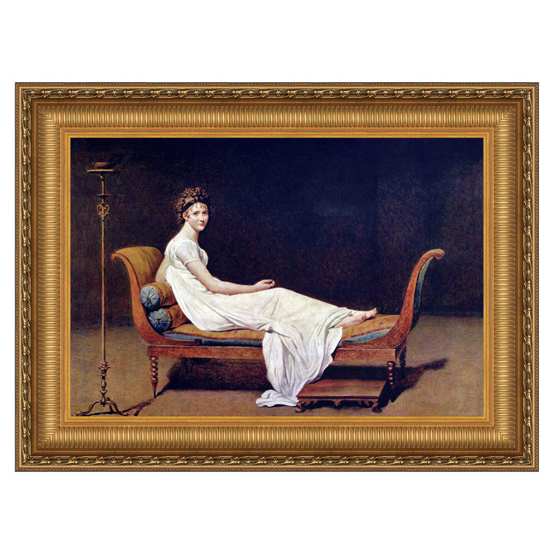 " Madame Juliette Recamier " by Jacques-Louis David on Canvas, 22.25" H x 28.25" W