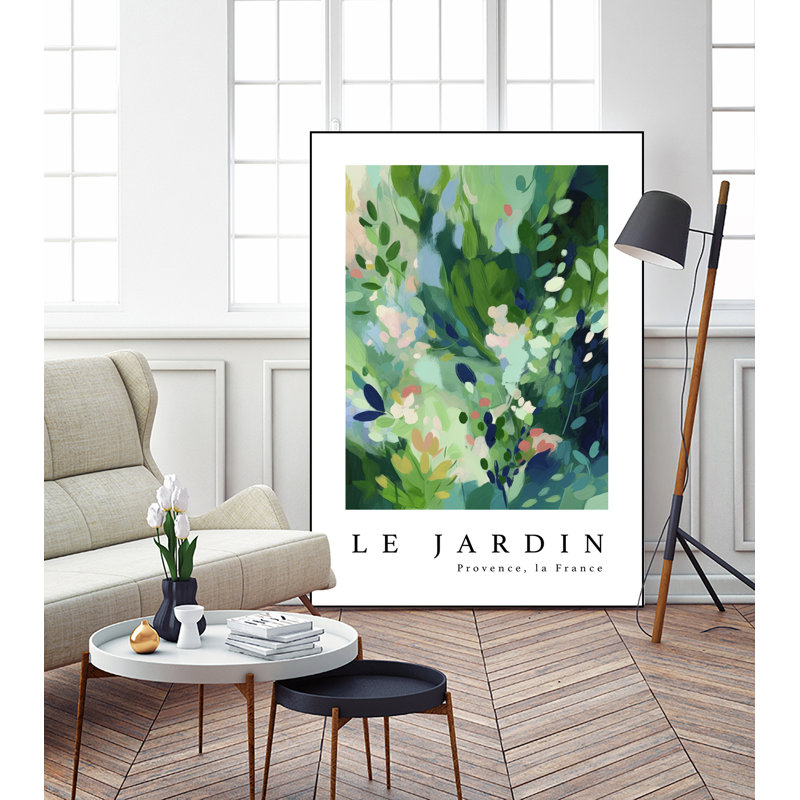 Le Jardin' Framed Canvas