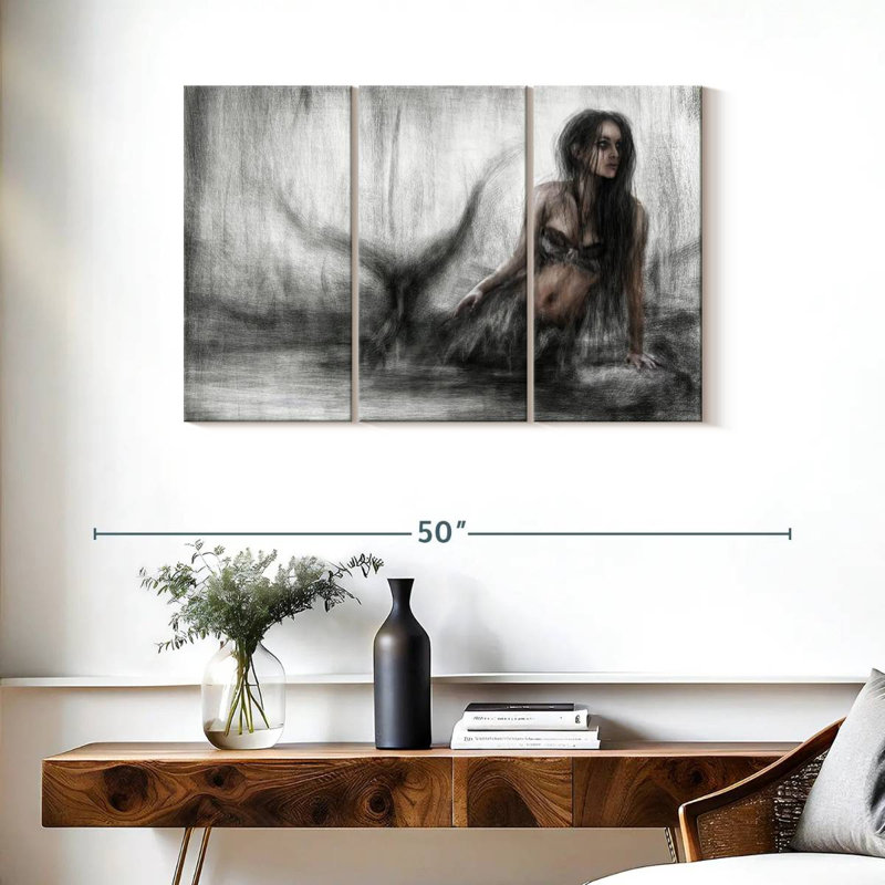 Kelan Dark Mermaid, 24" H x 38" W