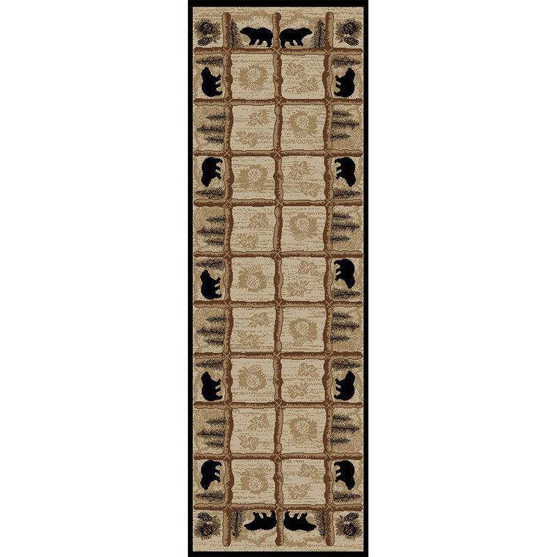 Tapis géométrique Haysi Haysi, Tapis de couloir : 2 pi 2 po x 7 pi 7 po
