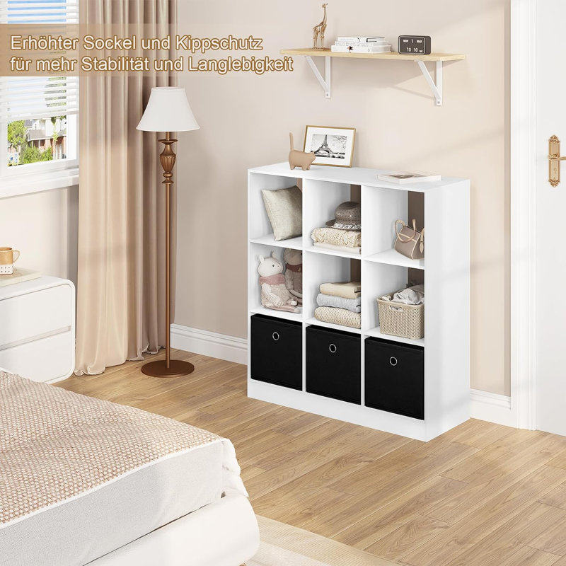 Nota 86.5cm H x 80cm W Cube Bookcase, White