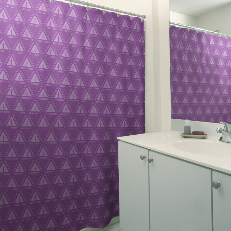 Rideau de douche à arbre simple minimaliste classic, Violet clair