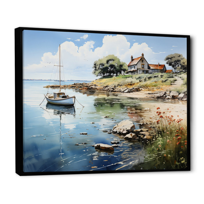 «Danemark Dutch Coastal Beauty I», reproduction sur toile, H 30 po x l 40 po x P 1,5 po, Cadre flottant noir