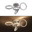LED ceiling light modern 39W warm white crystal lamp chrome in 4-rotating ring design