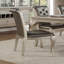 Table de salle à manger moderne avec finition argentée avec rallonge et 6 chaises d'appoint-1260685227