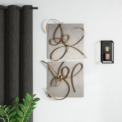 Handmade Modern Abstract Wall Decor on Metal