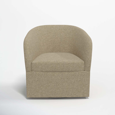 Lesia Upholstered Swivel Barrel Chair
