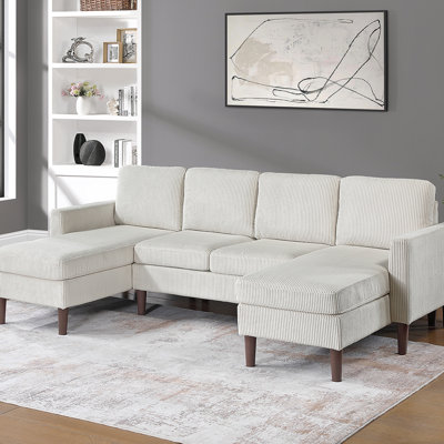 Ensemble modulaire 3 pièces en velours côtelé