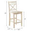2 chaises de hauteur comptoir crème - élégantes et stables pour les sièges de salle à manger, option élégante
