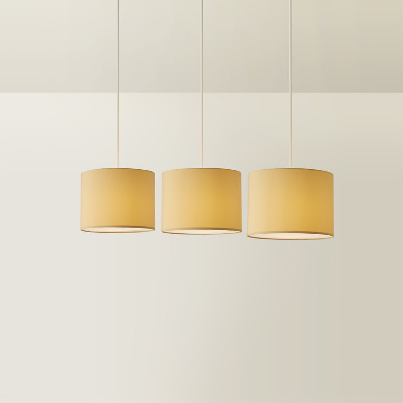 22cm H Blended Fabric Drum Pendant Shade, Beige