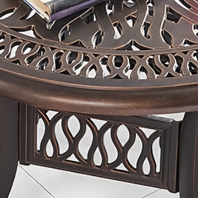 Rattan patio table and chair combination