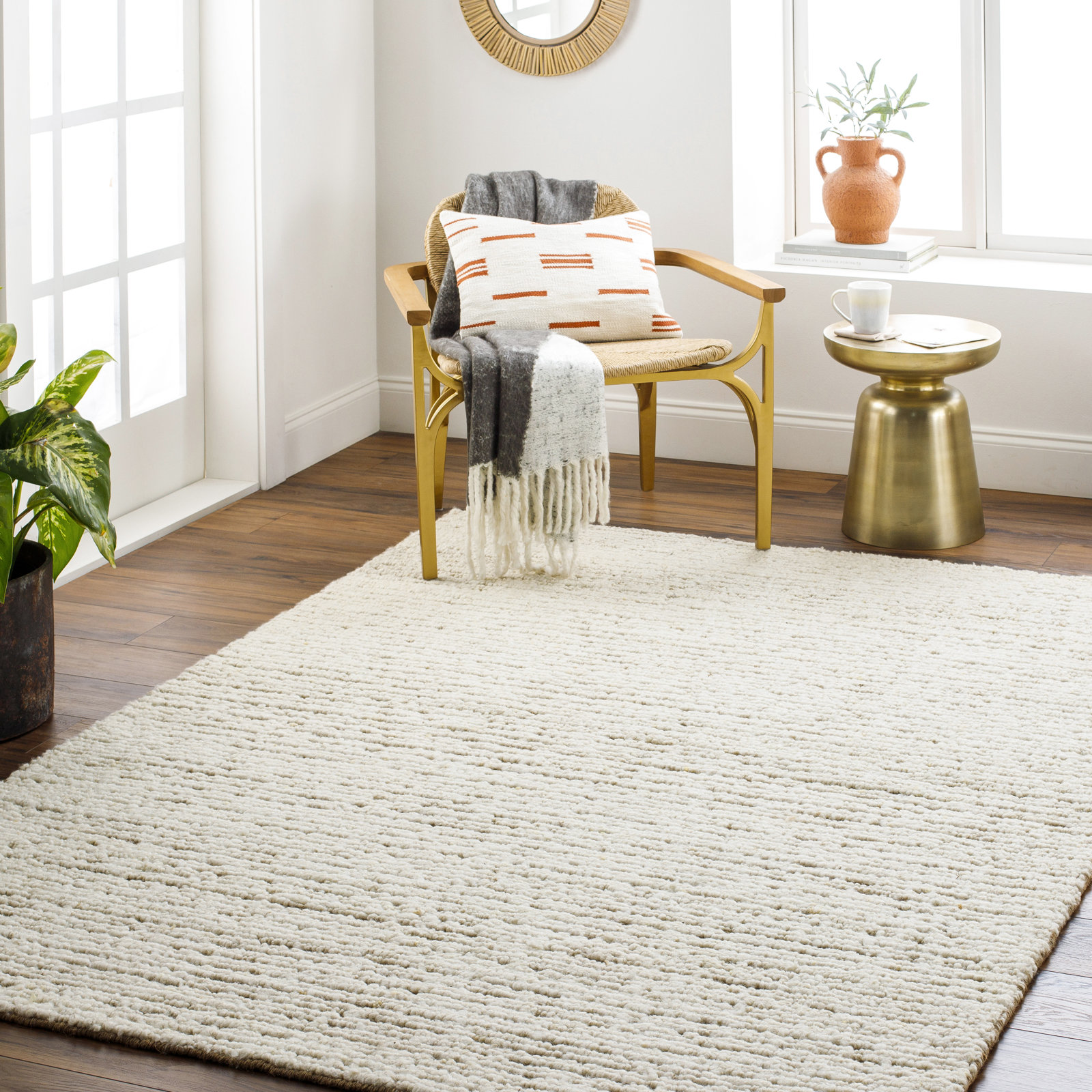 Gillian Hand-Woven Striped Rug, Rectangle 10' x 14'