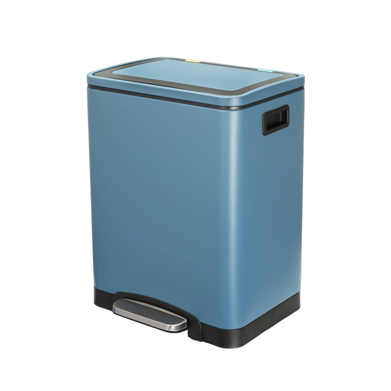 Yonker Plastic Step On Rubbish Bin - 30L, Blue