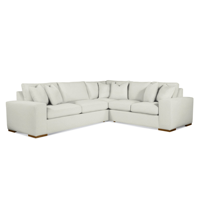 Memphis Upholstered L-Shaped Sectional, Beige Sugar Performance; 0863-93, Right Hand Facing, Havana