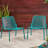 Stackable Chairs For Outdoor Use, Stable, 26" W X 22.77" D H, Teal Color Metal Spaces, ,