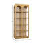 Leonardo 79" Tall Mindi Wood Bookcase, Natural