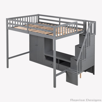 Full Loft Bed with Wardrobe