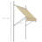 6.5' X 4' Manual Retractable Awning, Non-Screw Patio Awning, UV Resistant For Window Or Door, Beige-125181388-125181394