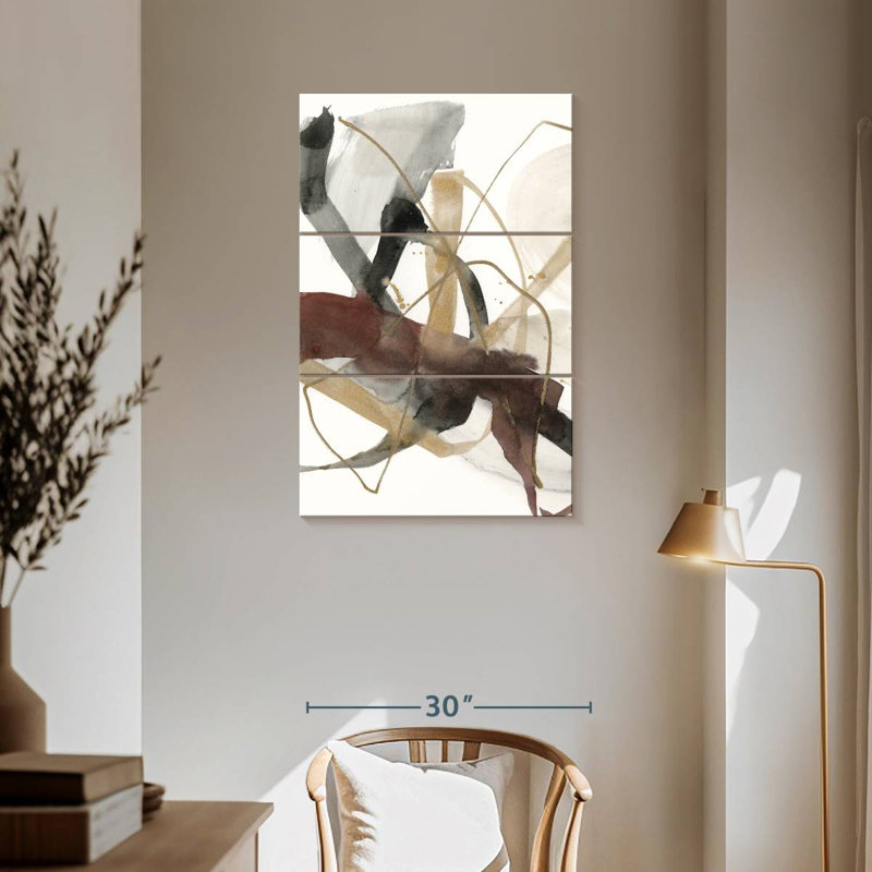 Avery Burgundy Interjection I, 57" H x 36" W