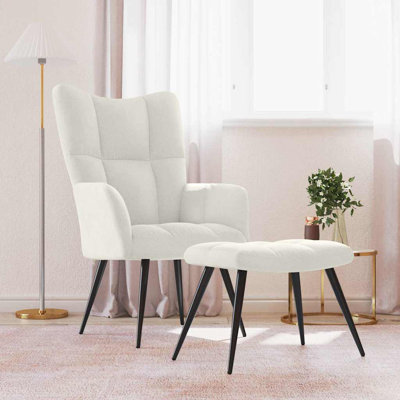 Fauteuil de relaxation en velours gris clair Latitude Run®