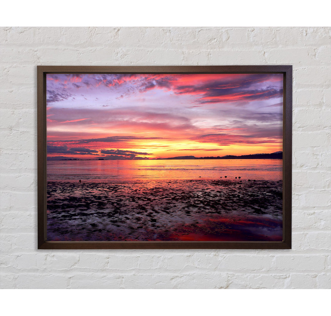 Pebbles In The Morning Sunrise - Single Picture Frame Kunstdrucke auf Leinwand