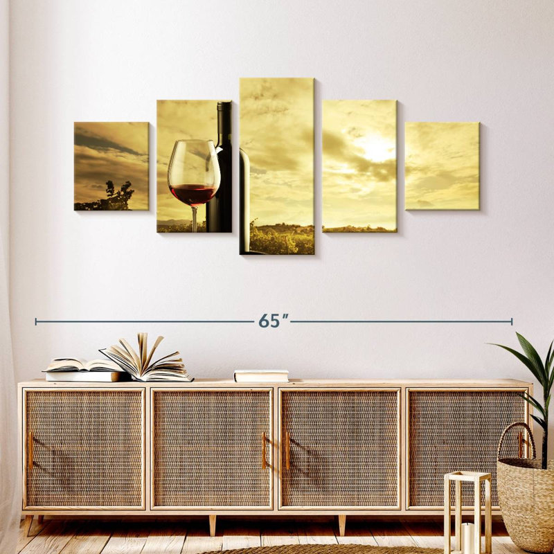 Wine At The Vineyard, 24" H x 55" W