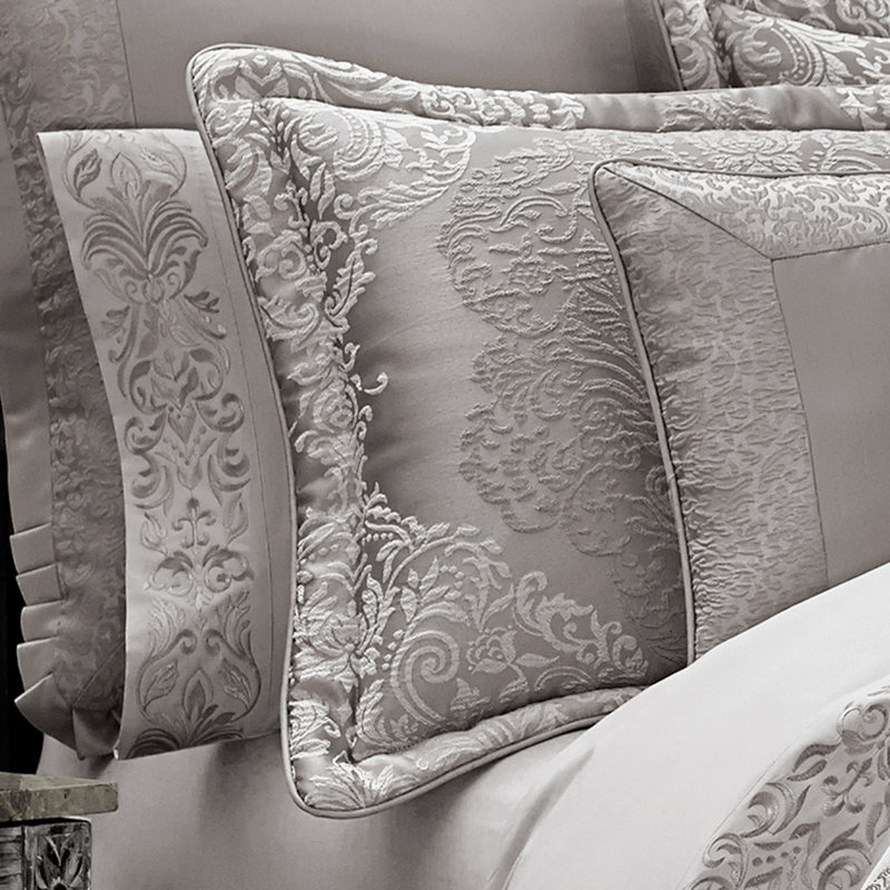 Ivory Queen Gathered Embellishment Bed Skirt Panel Set