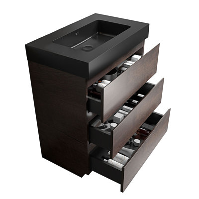 Meuble-lavabo autoportant avec tiroirs