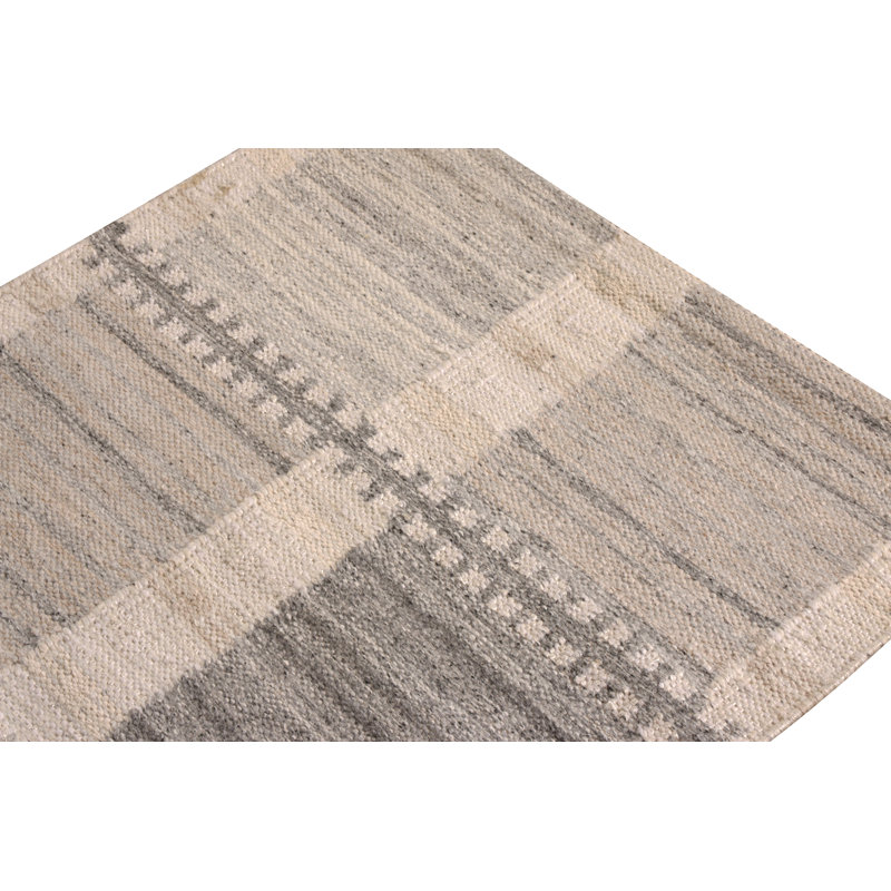 Scandinavian Wool Geometric Area Rug, Rectangle 10' x 14'