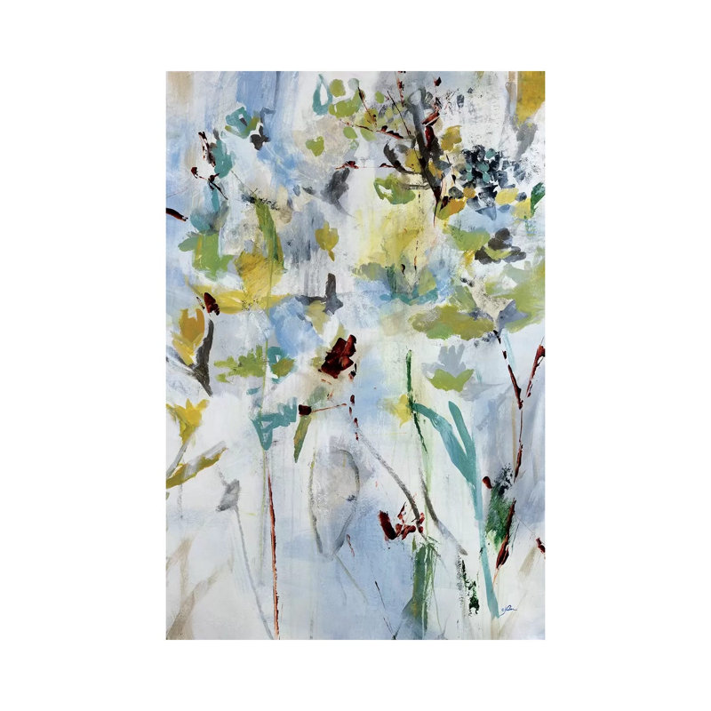 Floral Light I by Julian Spencer - Painting on Canvas, 101.6 cm H x 66.04 cm W x 1.91 cm D, Wrapped Canvas