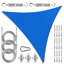 Voile d'ombrage triangulaire Amgo avec trousse de quincaillerie et corde 200 g / m², blocage UV 95%-111679634-111679609