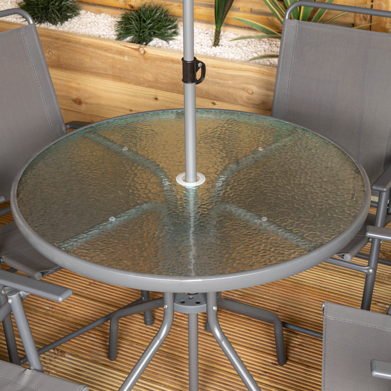 4 - Person Patio Dining Set with, Grey