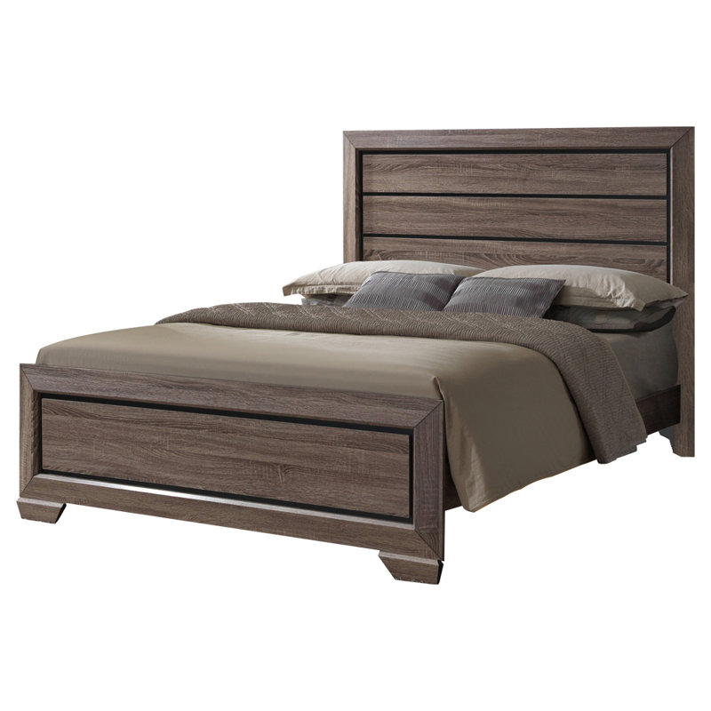 Lit standard en bois Jamece, Grand