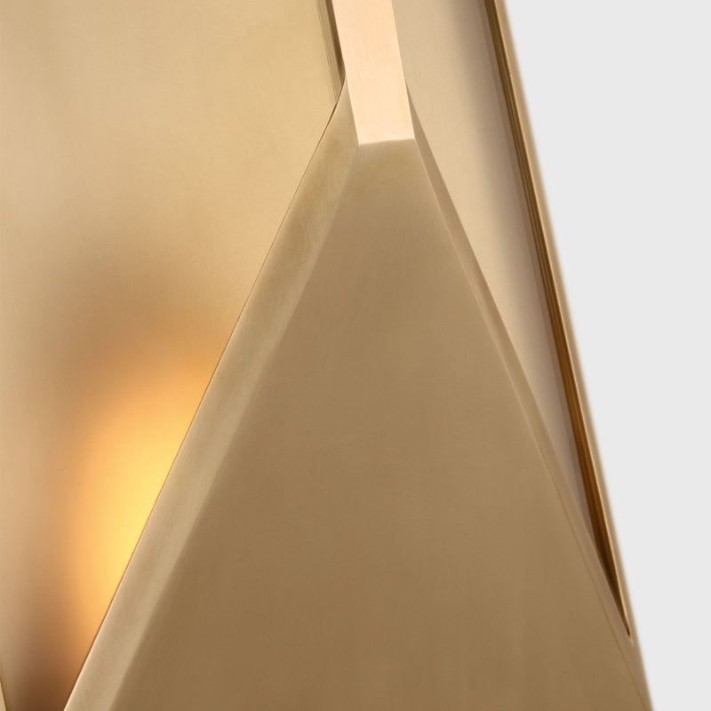 Punto LED Outdoor Wall Lantern, Hand Rubbed Antique Brass, 10.3" H x 3.5" W x 7" D