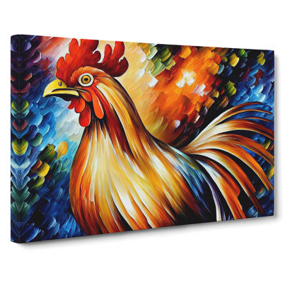 Rooster Painting Vol.3 Abstract - Wrapped Canvas