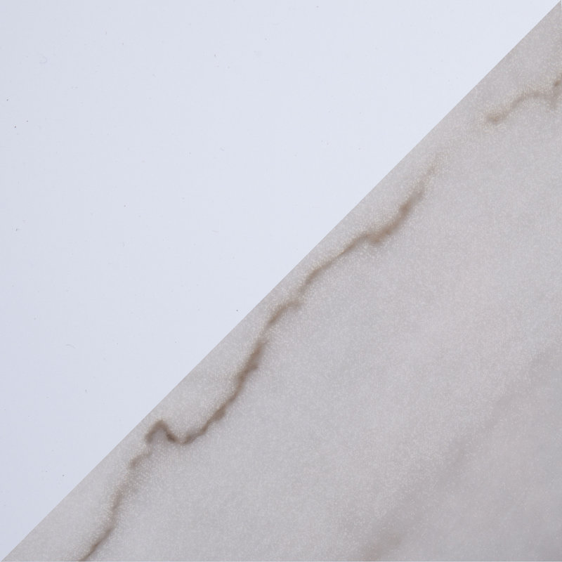 Table moderne, Blanc, Blanc / Gris